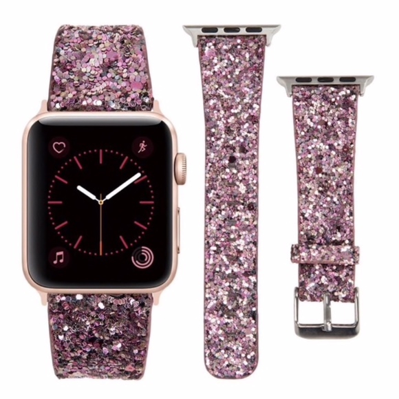 Glitter Leather Smart Watch Bands - Picture 4 of 5